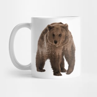 Double Exposure Brown Bear Mug